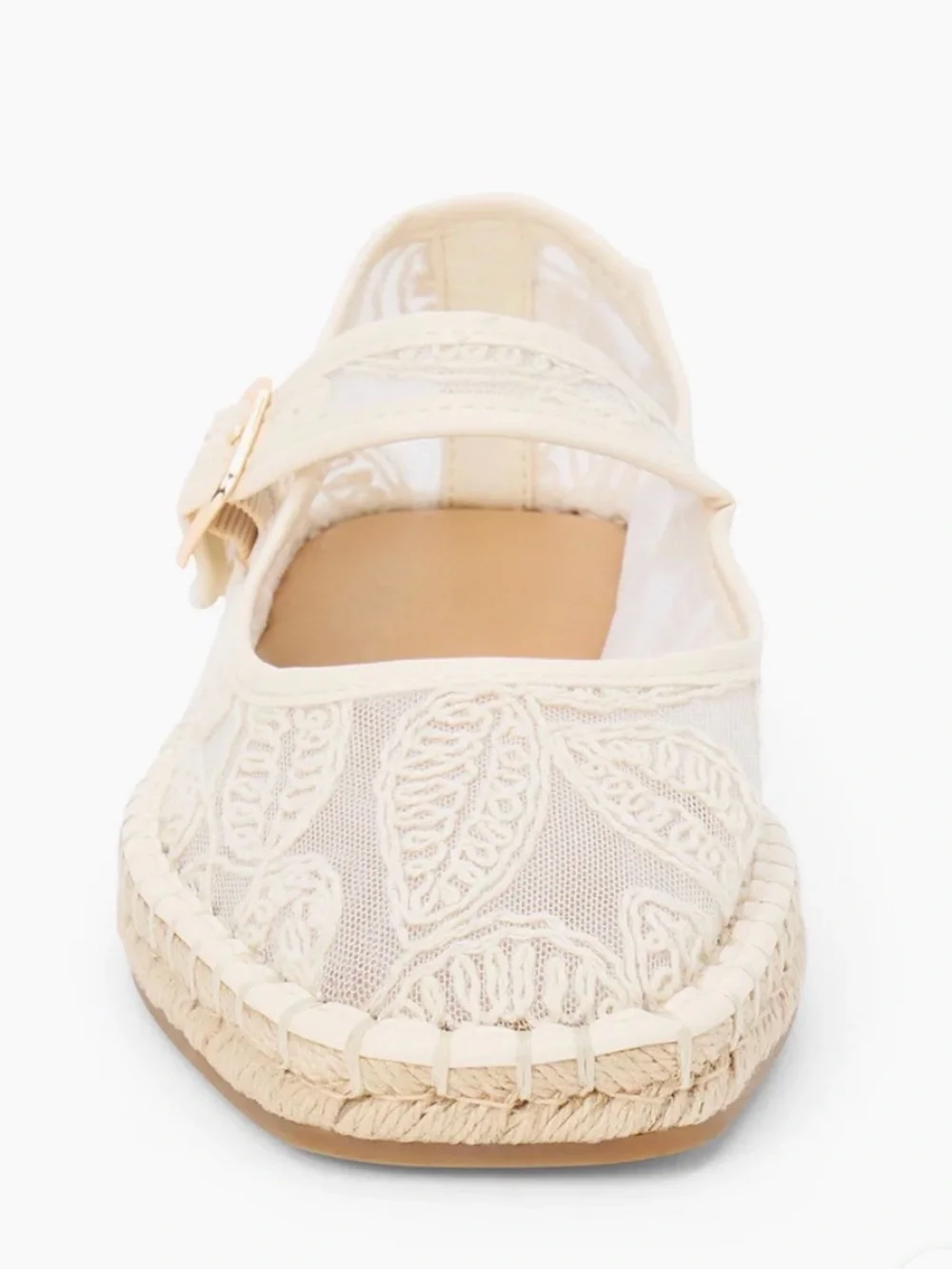 Coconuts by Matisse Cream Lace Mary Jane Espadrilles